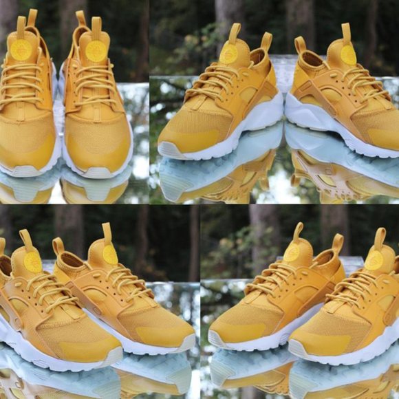 Nike Air Huarache Run Ultra Yellow Size 6Y - Picture 8 of 15